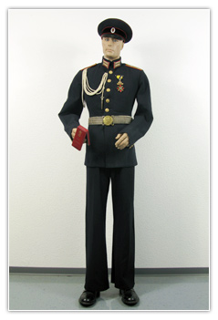 Officier capitaine armée de terre tenue de parade
